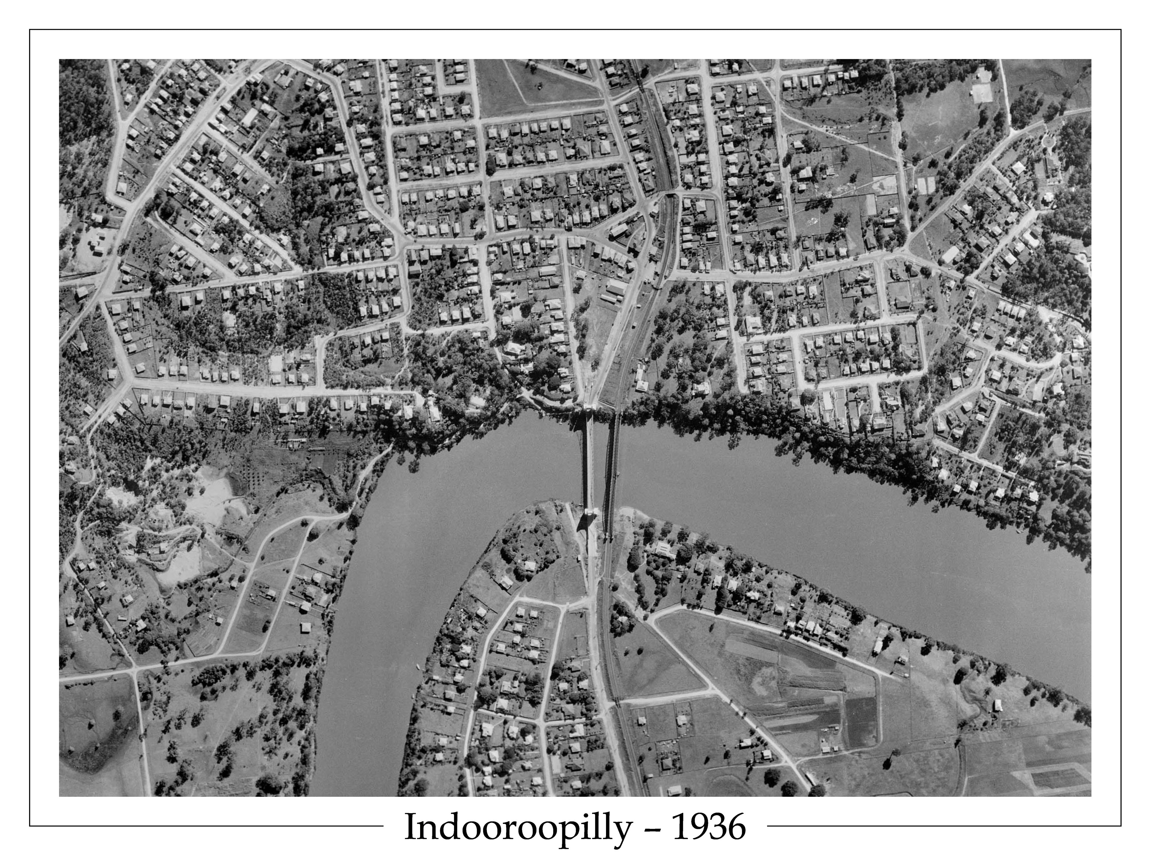 1936 Indooroopilly - Aerial Photo - Walter Taylor Bridge