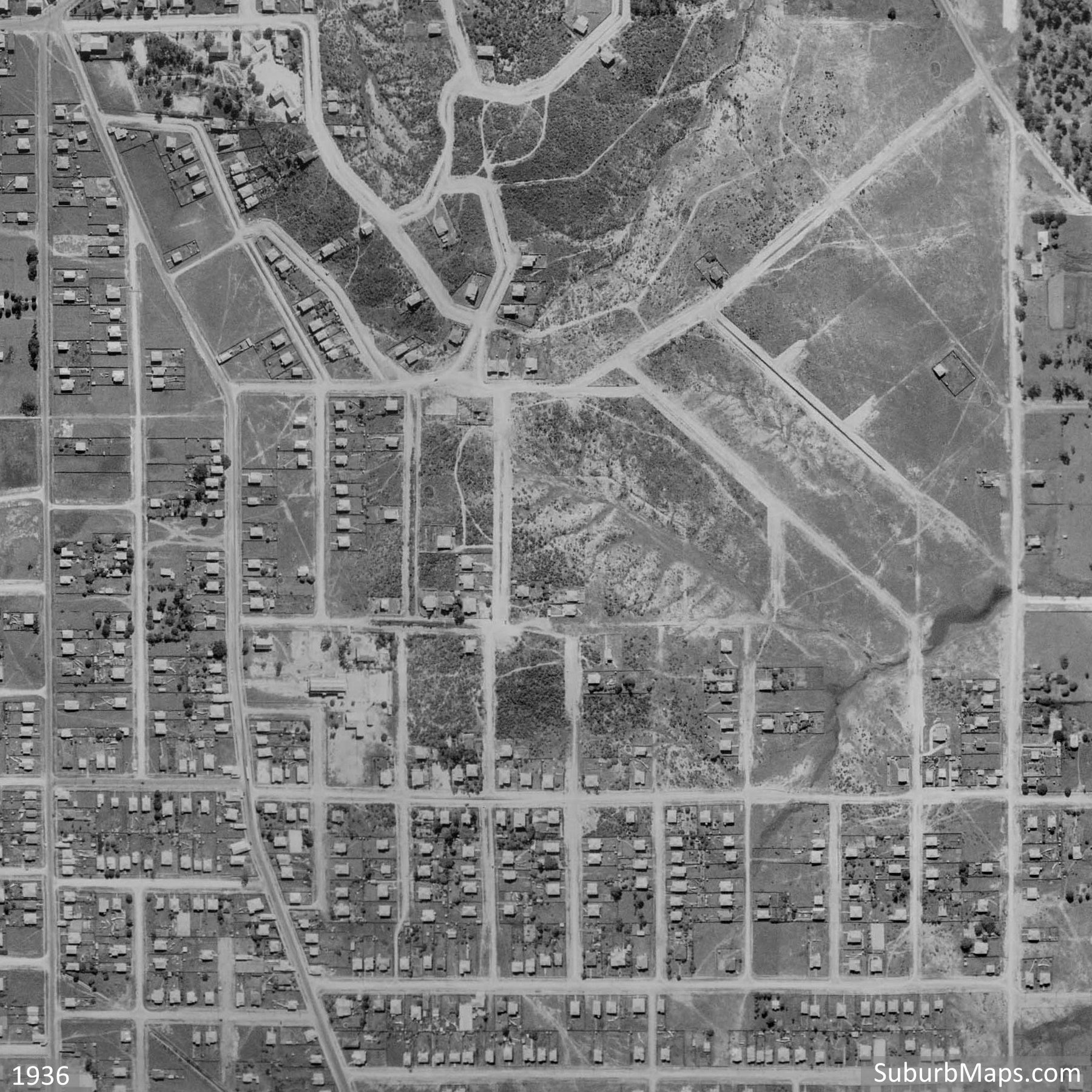 1936 Aerial Photo of Balmoral
