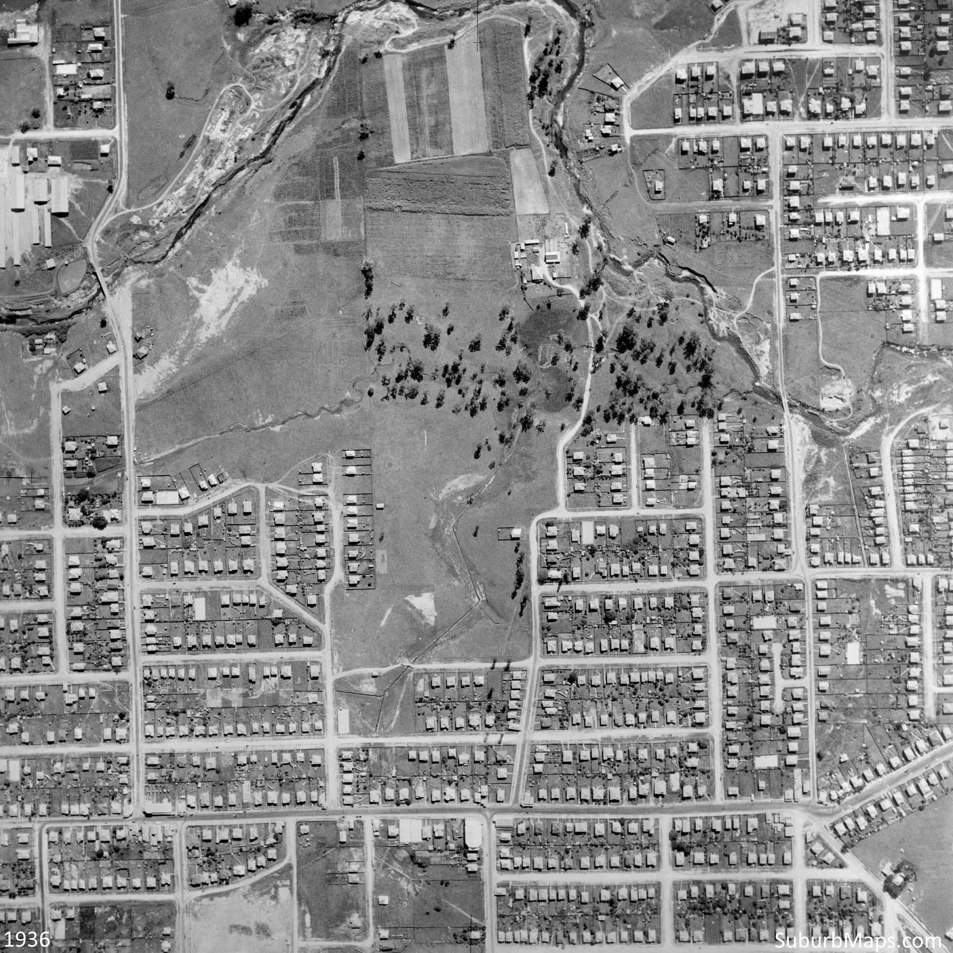 1936 Aerial Photo of the Grange area