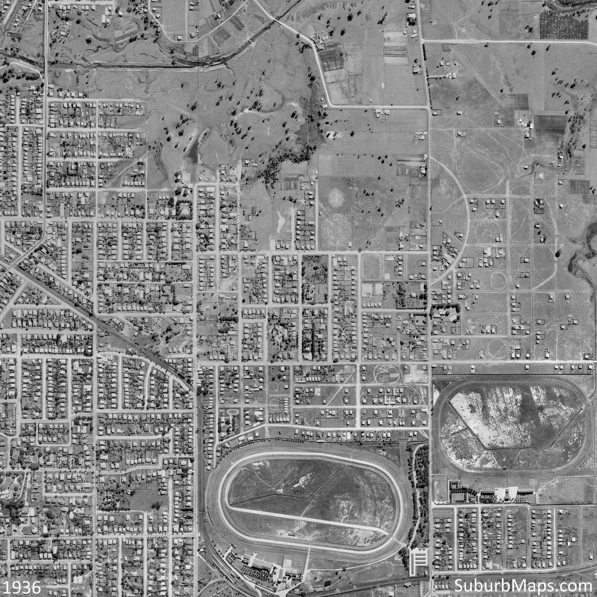 1936 Aerial Photo of Hendra – Suburb Maps