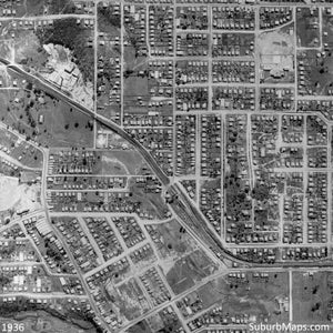 1936 Aerial Photo of Newmarket