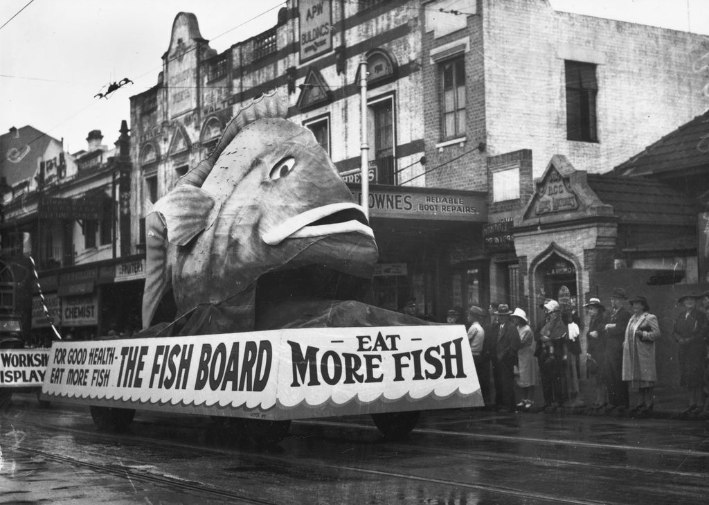 1940 Labour Day Parade including Fish Board, Main Roads, Labour and Industry