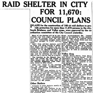 Air Raid Shelter in City for 11,670: Council Plans - January 1942