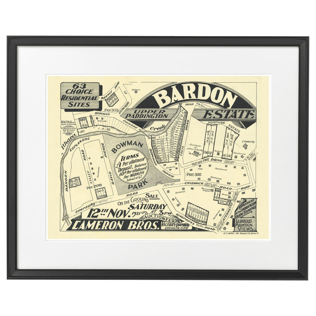 1921 Bardon Estate - 104 years ago today – Suburb Maps