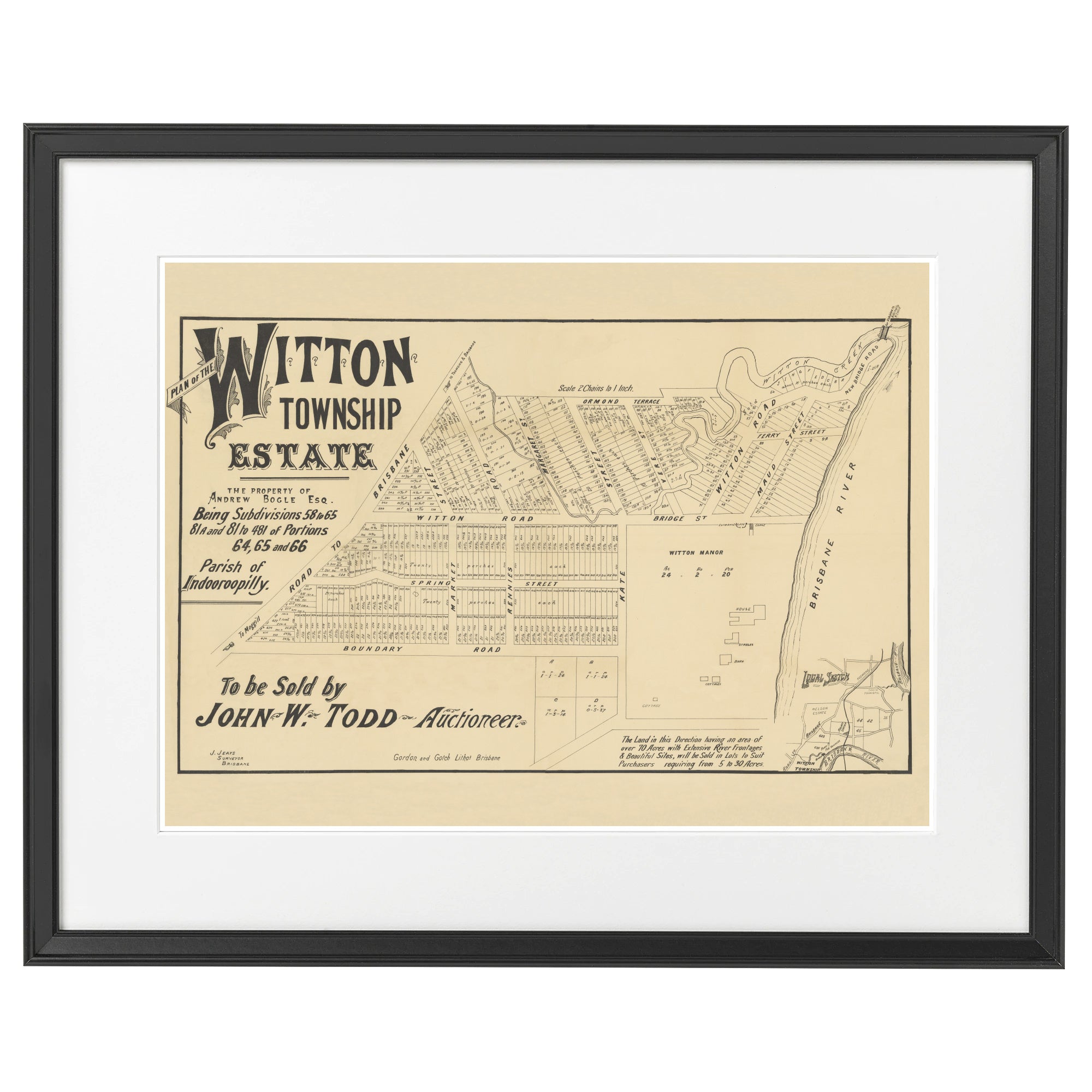 1886 Witton Township Estate - 137 years ago today