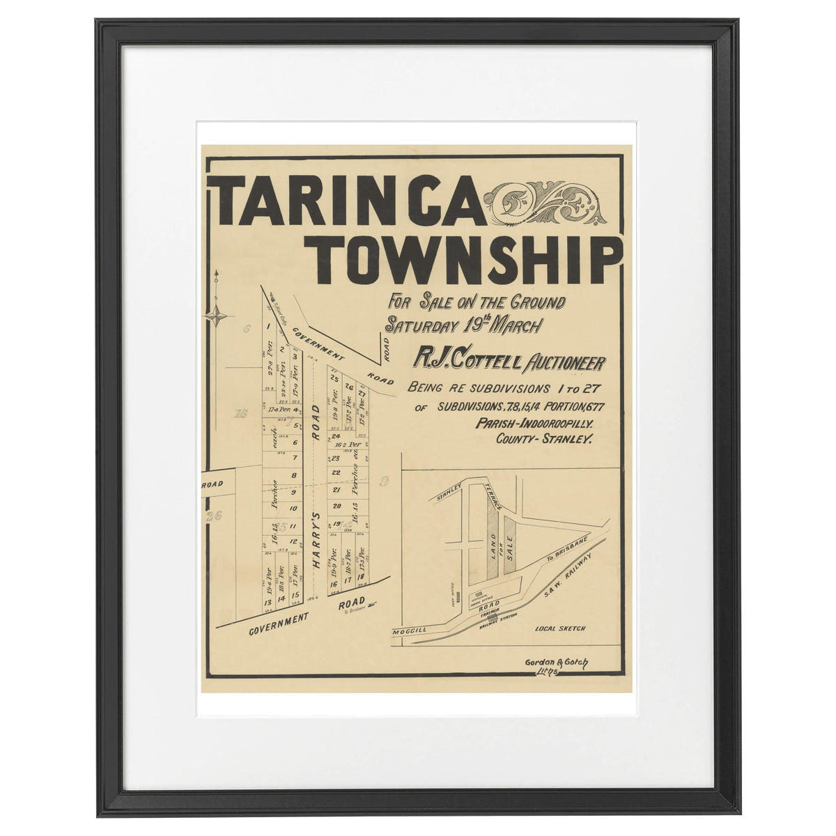 1887 Taringa Township - 137 years ago today – Suburb Maps