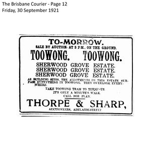 1921 Toowong - Sherwood Grove Estate