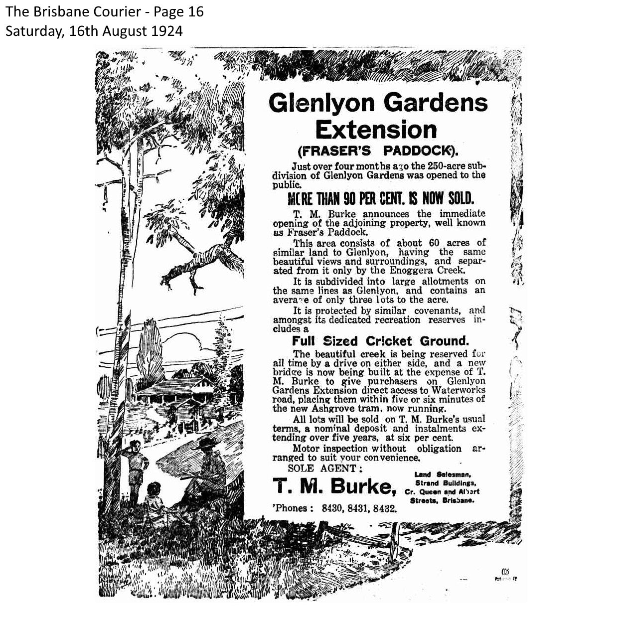 1924 Ashgrove - Glenlyons Gardens Extension (Fraser's Paddock)