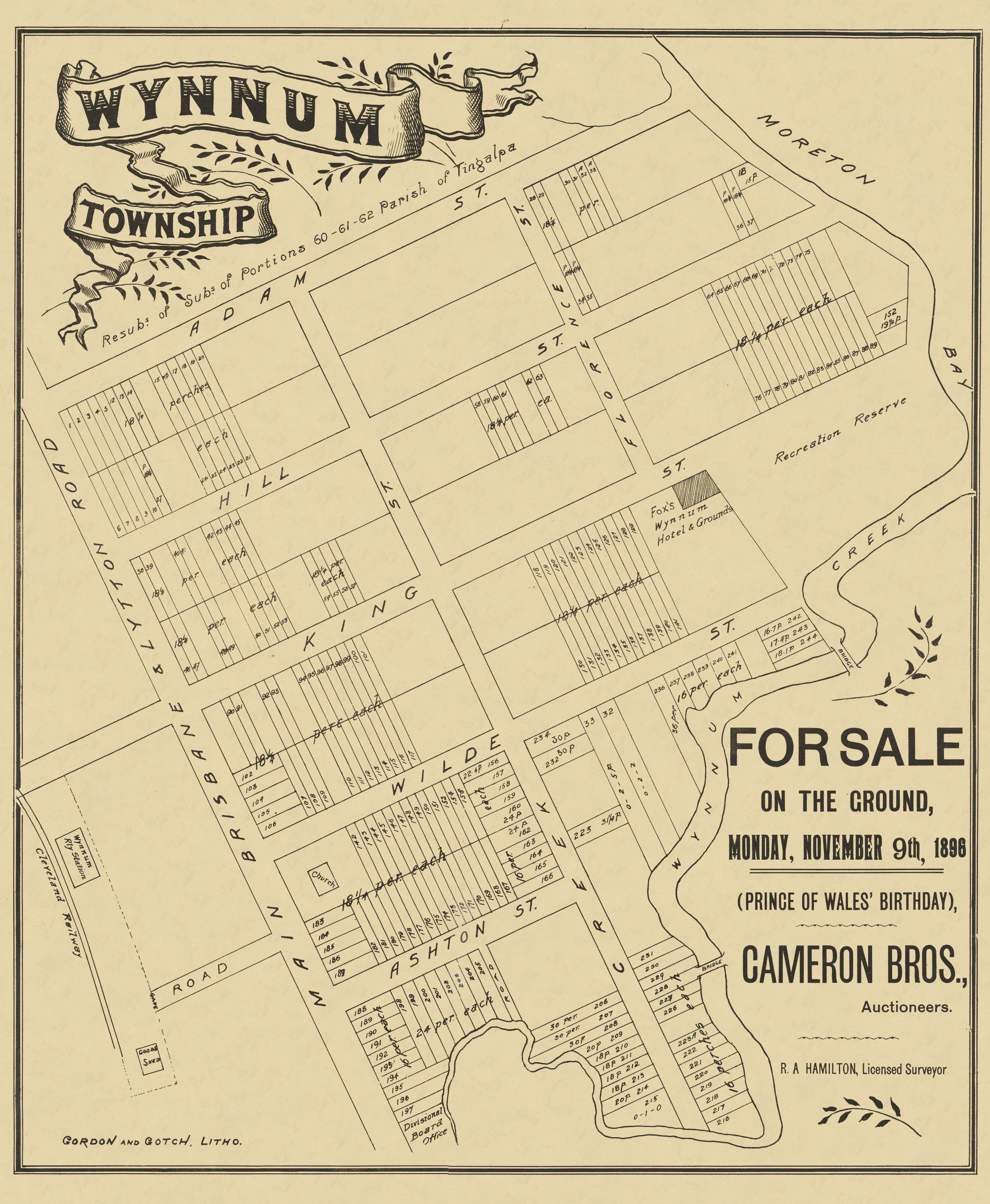 Wynnum Map 1896 Wynnum - Wynnum Township – Suburb Maps