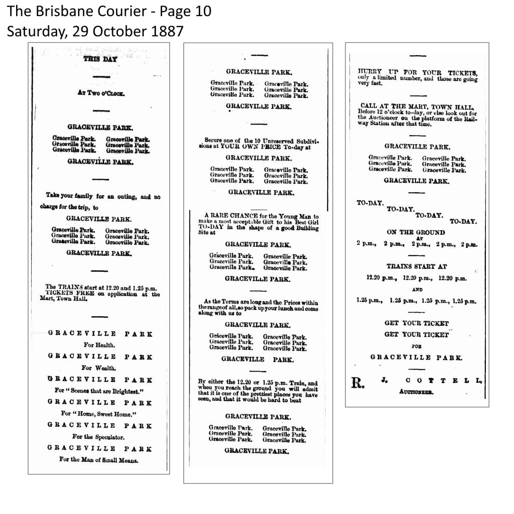 1887 Graceville Graceville Park Suburb Maps