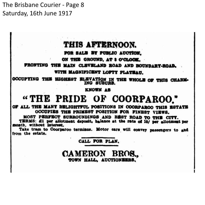 1917 Camp Hill - The Pride of Coorparoo Estate