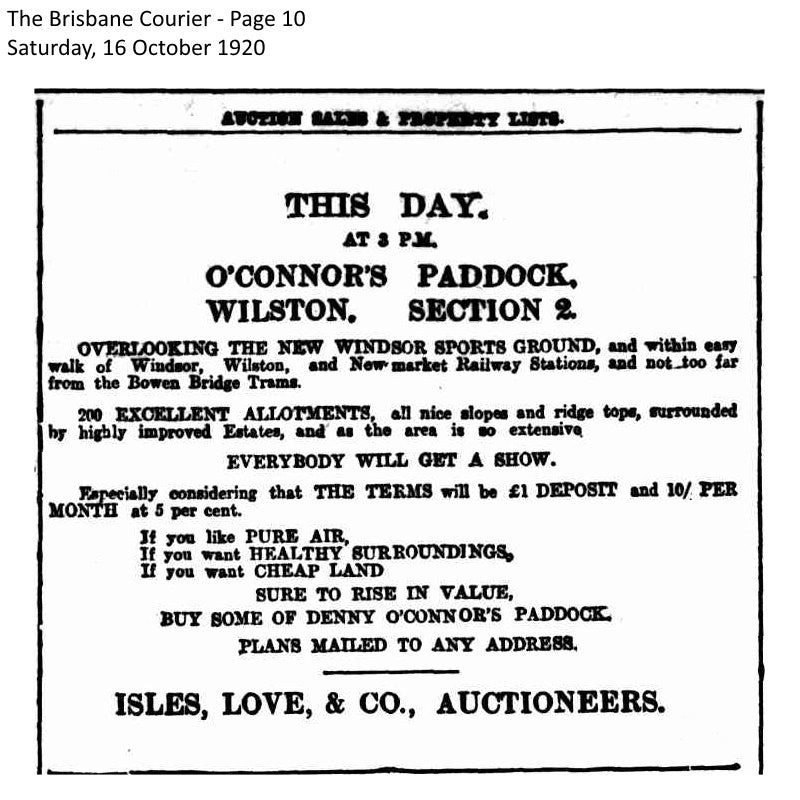 1920 Grange - O'Connor's Paddock - Section 2