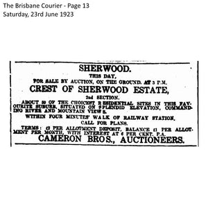 1923 Sherwood - Crest of Sherwood Estate