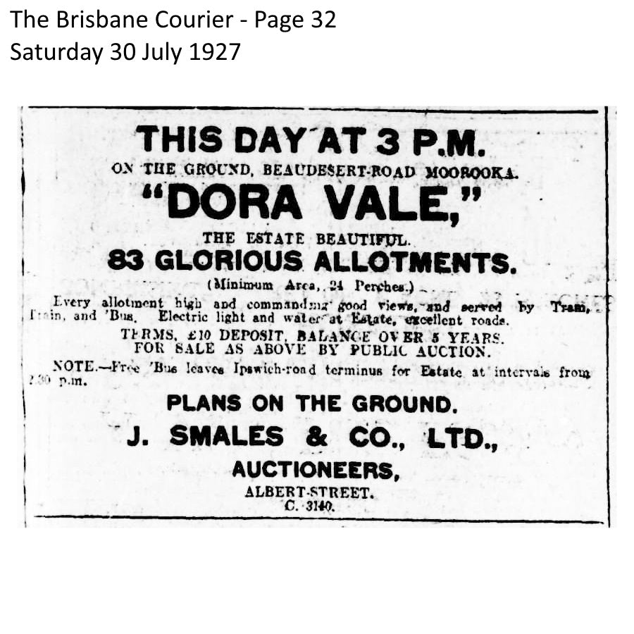 1927 Moorooka - Dora Vale