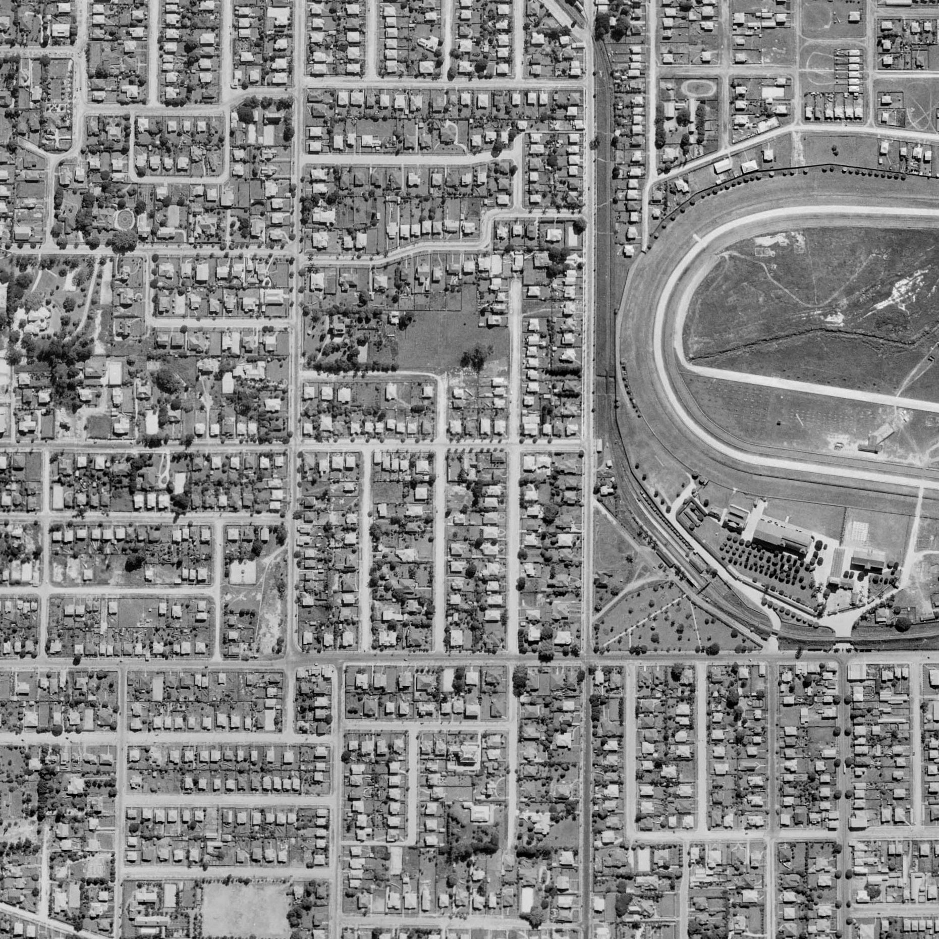 1936 Ascot - Aerial Photo - Eagle Farm Racecourse