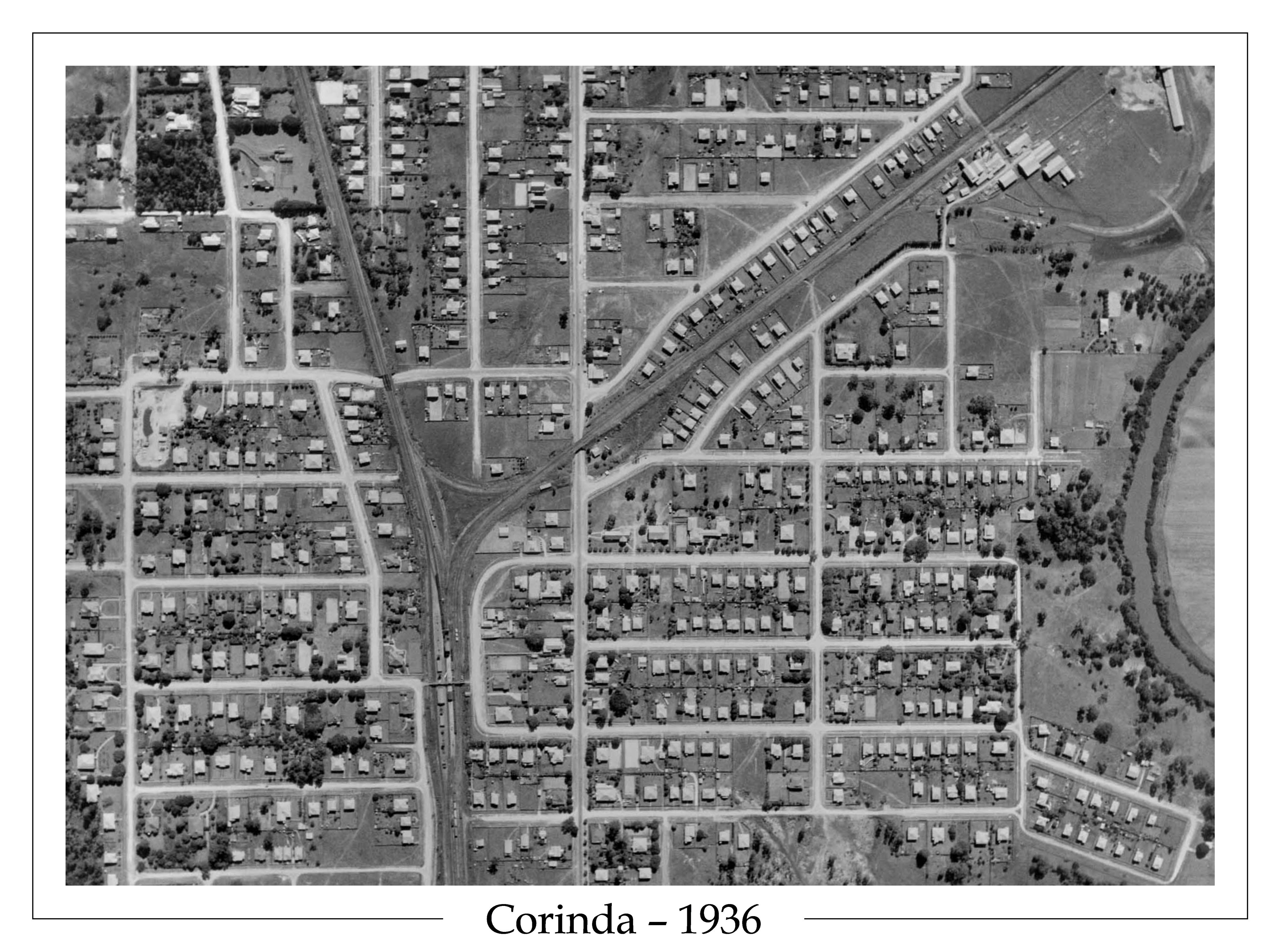 1936 Corinda - Aerial Photo - Corinda Junction