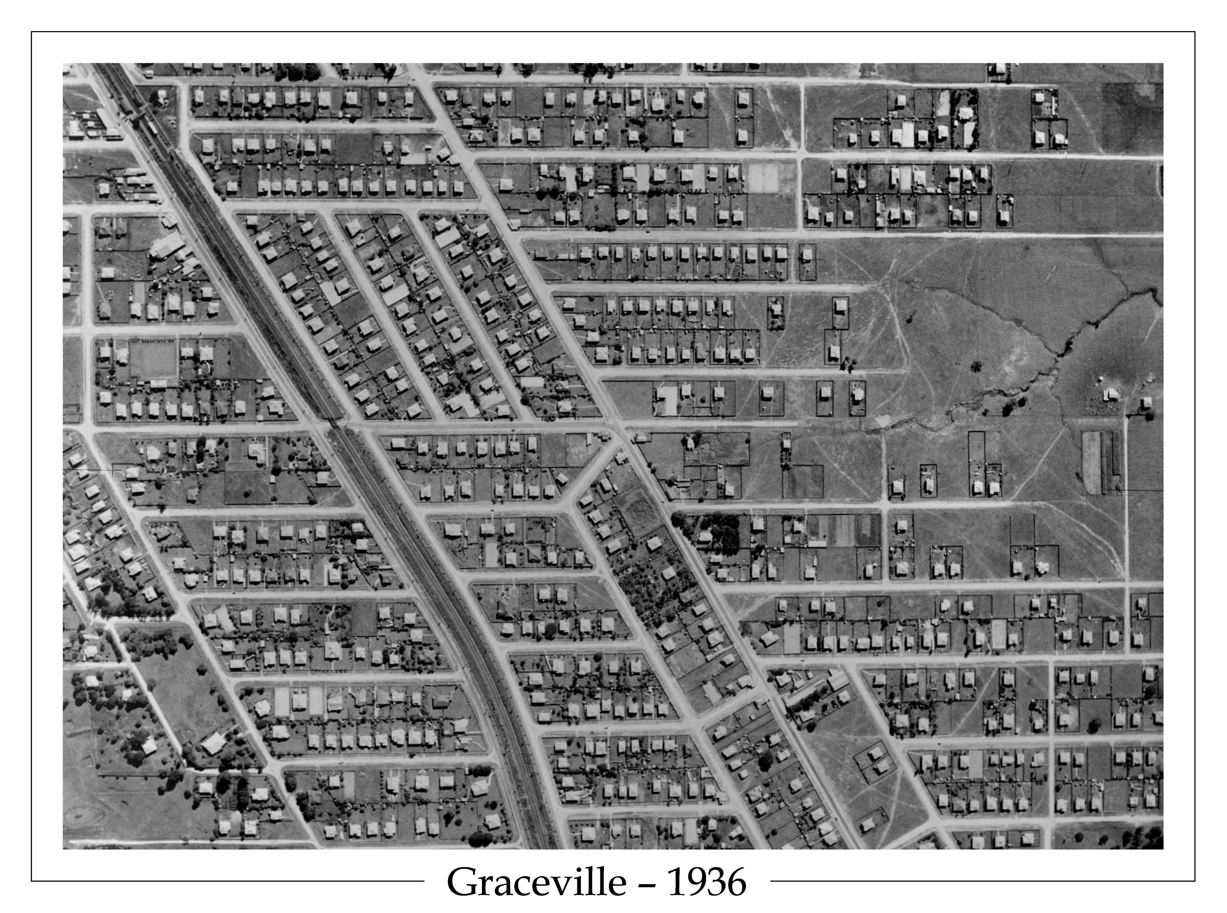 1936 Graceville - Aerial Photo - Graceville Fiveways