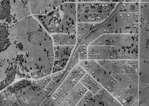 1936 Oxley - Aerial Photo - Oxley Station