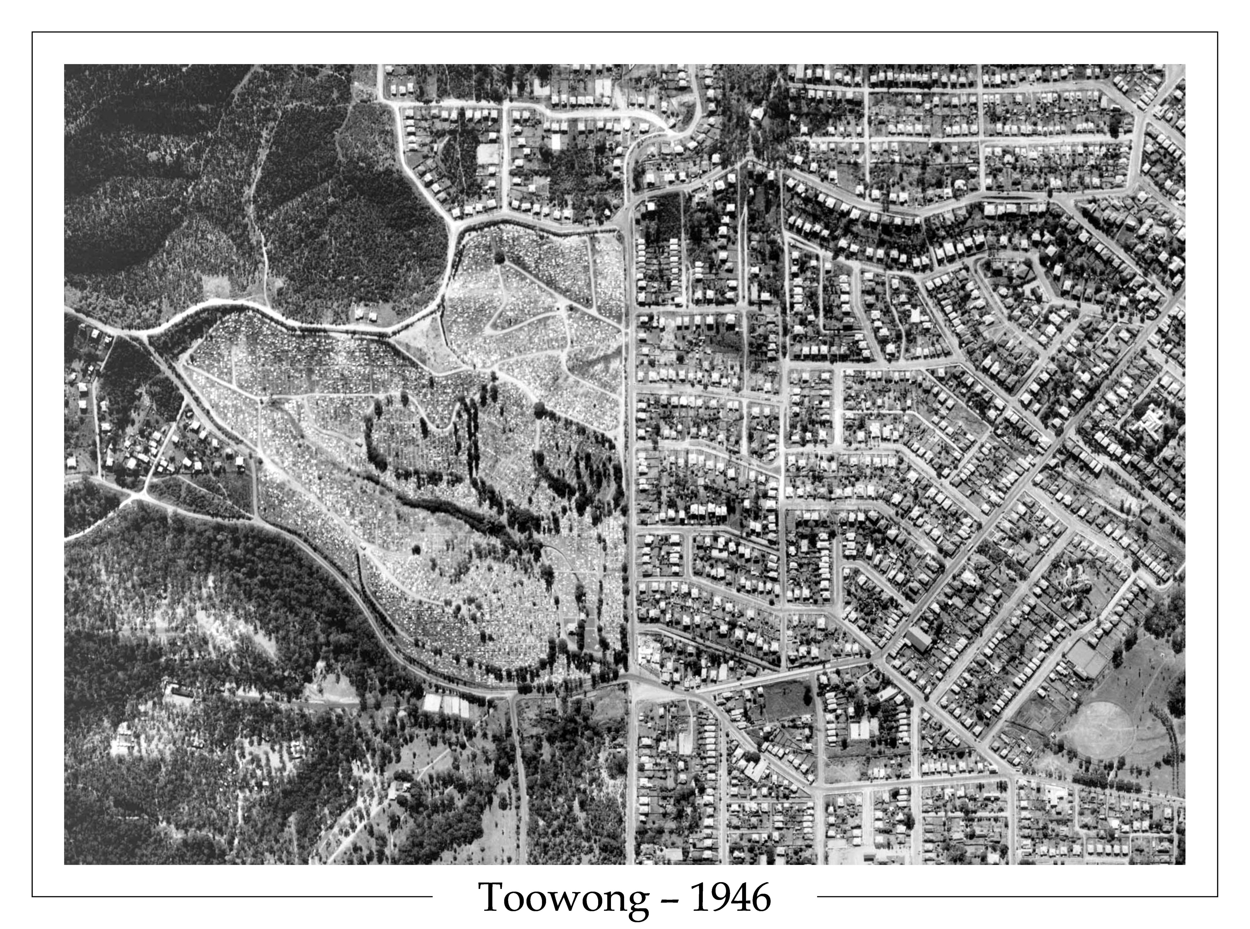1946 Toowong - Aerial Photo - Toowong Cemetery