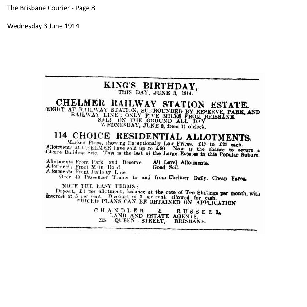 1914 Chelmer - Railway Station Estate