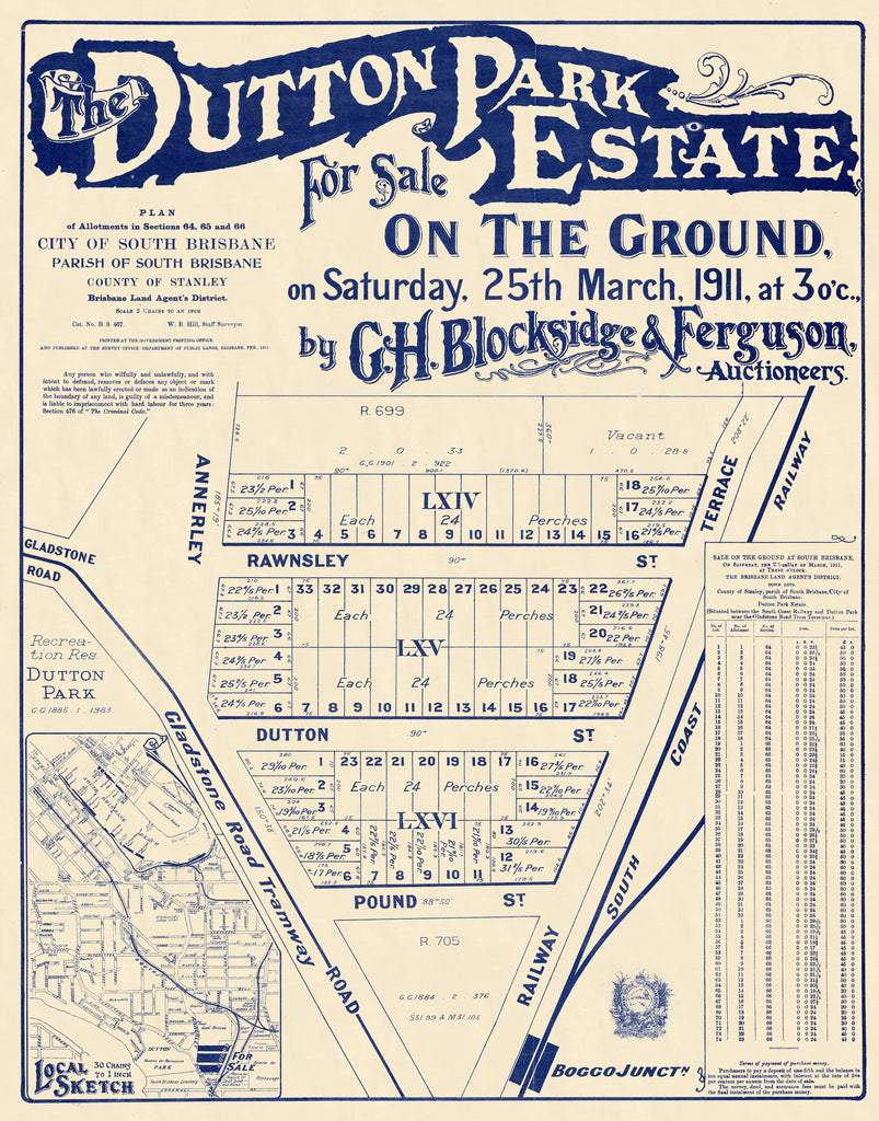 1911 Dutton Park The Dutton Park Estate Suburb Maps