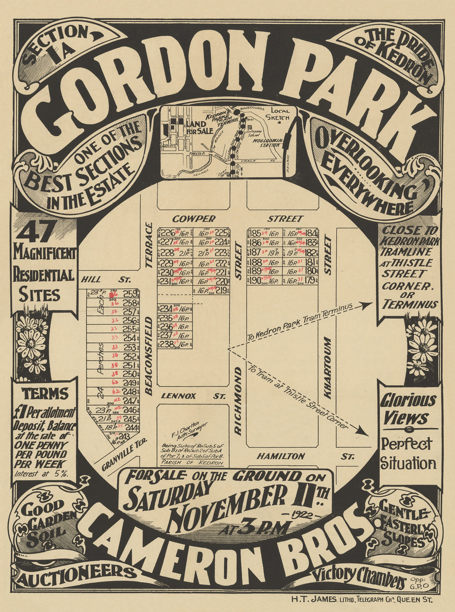 1922 Gordon Park - Gordon Park - Section 1a – Suburb Maps