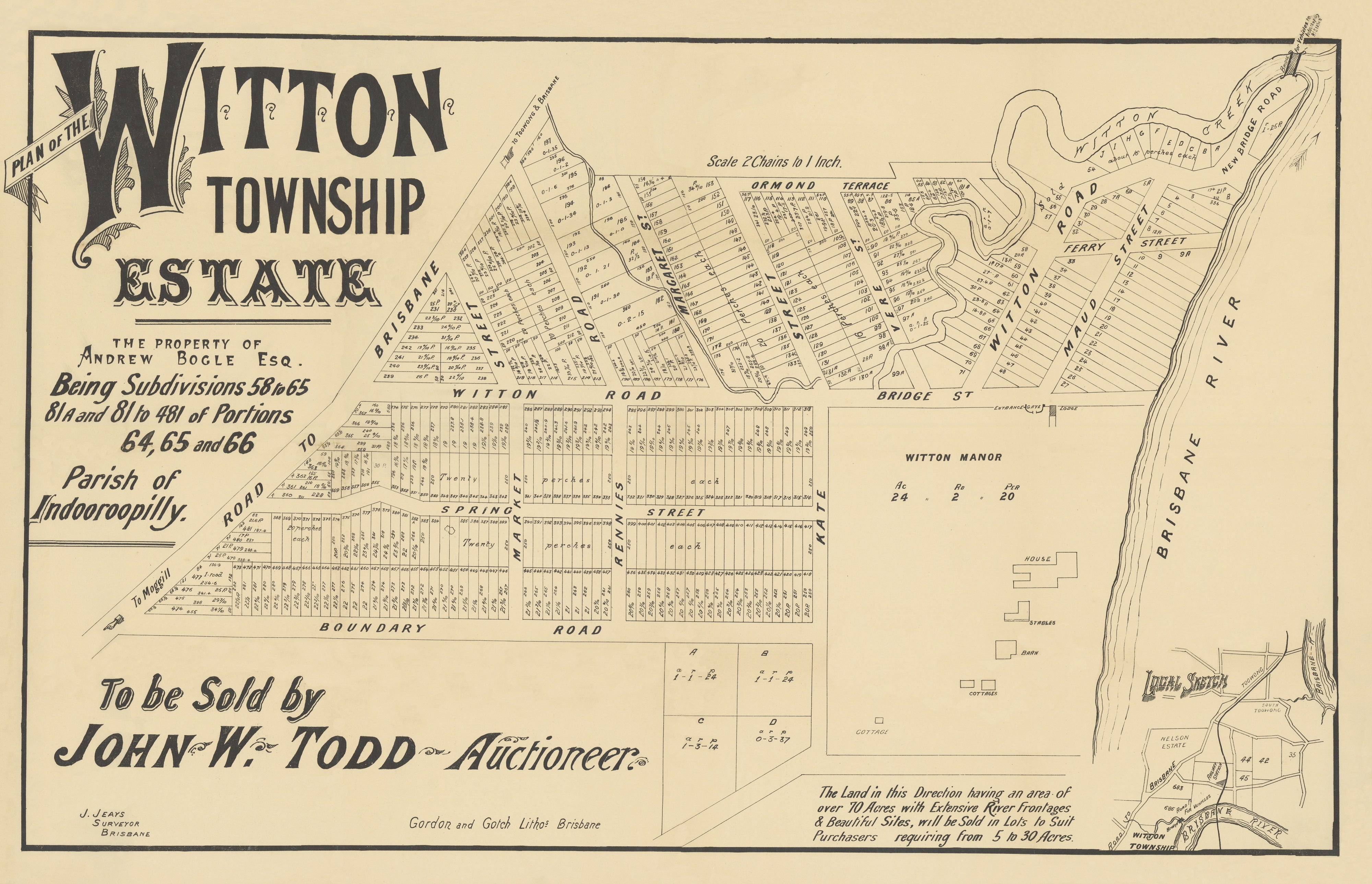1886 Indooroopilly - Witton Township Estate