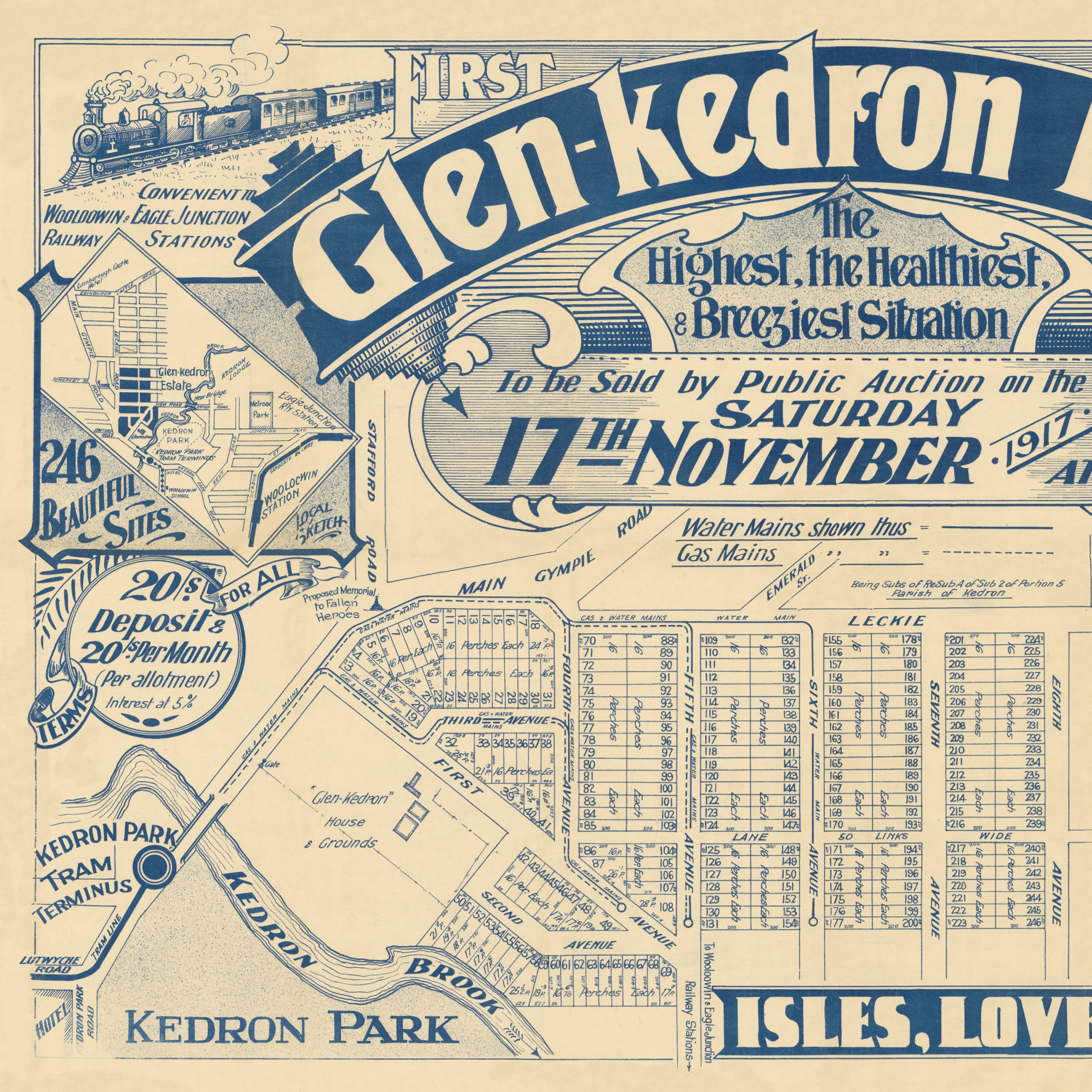 1917 Kedron - Glenkedron Estate - 1st Section