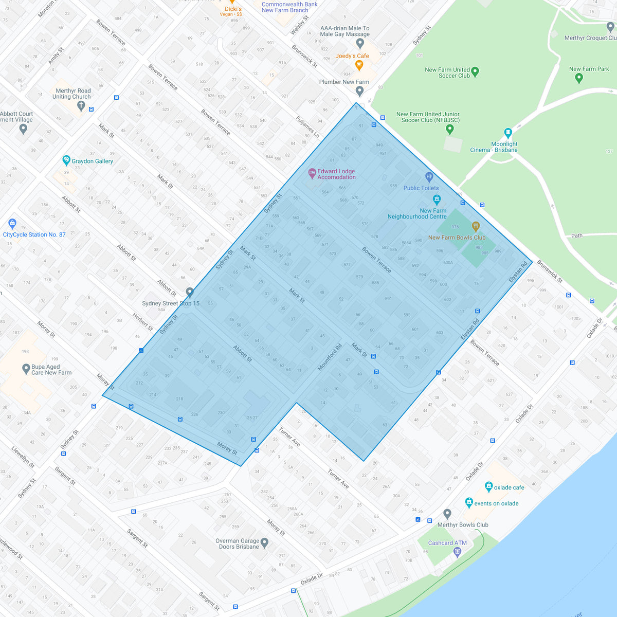 1901 New Farm - The Turner Estate – Suburb Maps