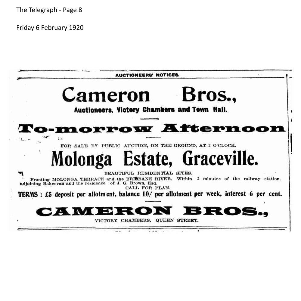 1920 Graceville - Molonga Estate